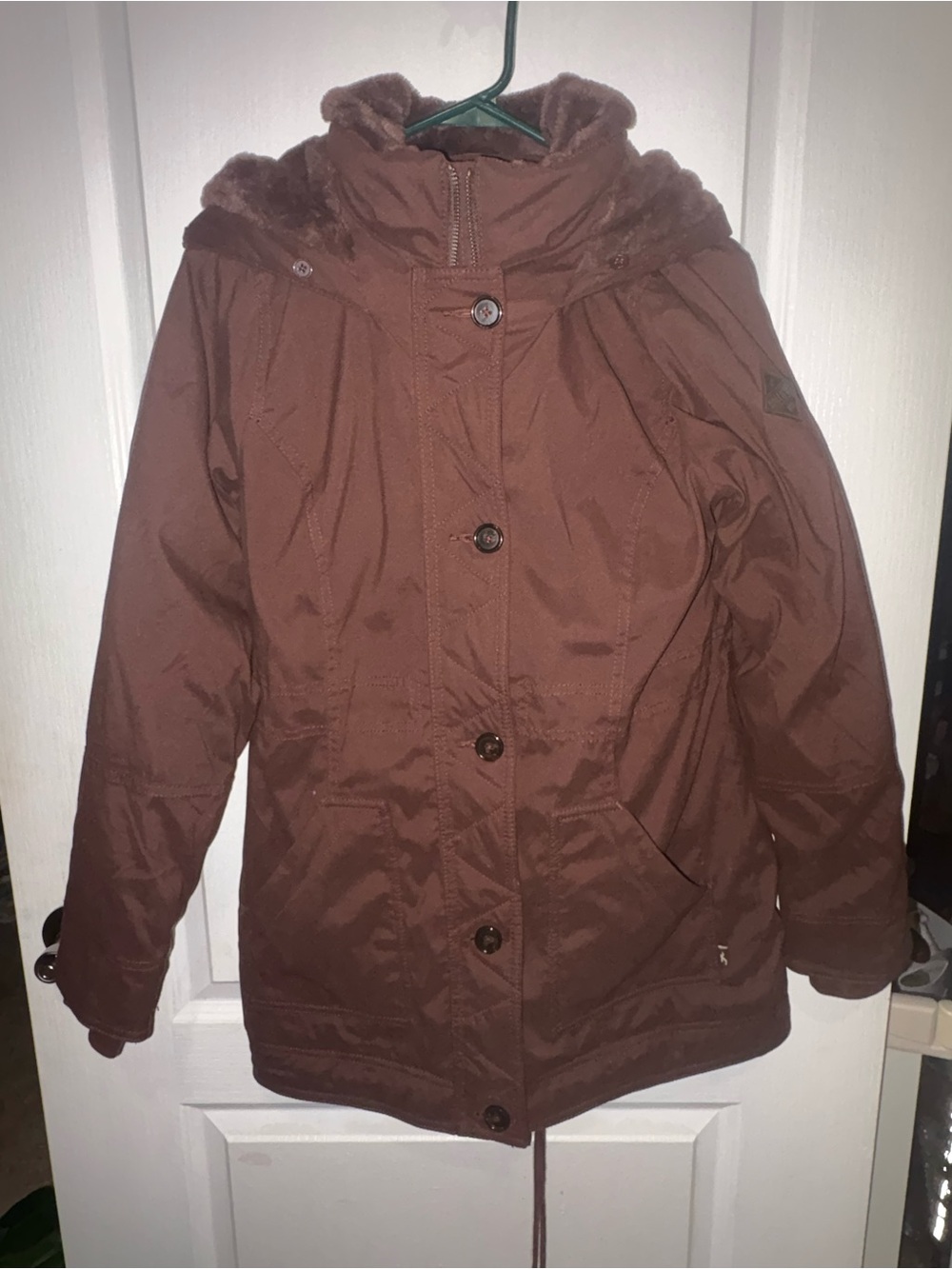 Hollister Brown Hooded Puffer Parka